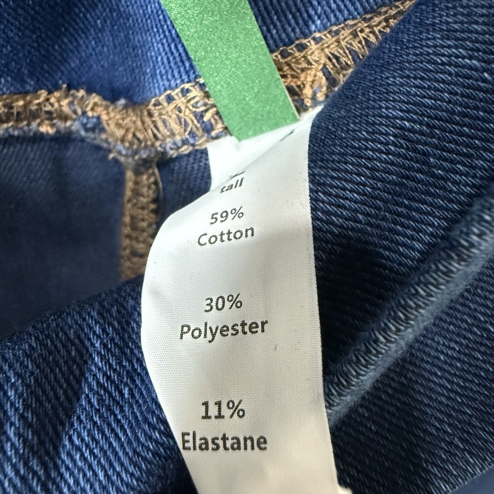 Halara Denim Wide Leg Womens L Tall Blue Medium Wash High Rise Stretch NWT - Picture 4 of 7